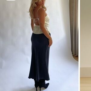 Djerf Avenue Elegant Black Maxi Skirt